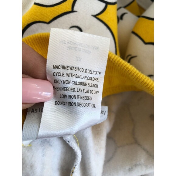 Disney Yellow Winnie the Pooh Cropped Cotton Loungewear Sweatpants 2X - Picture 11 of 14